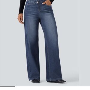 Halara Flex Asymmetric High Wasted Baggy Jeans